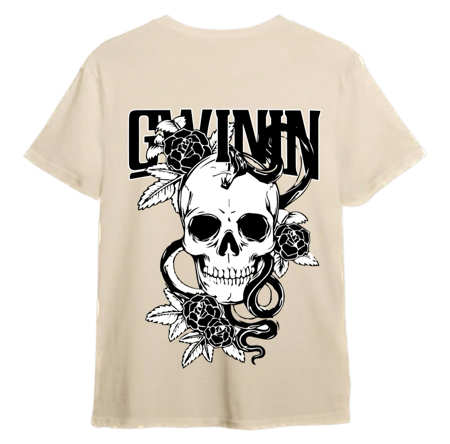 SKULL & ROSES TAN