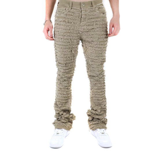 TRUFFLE STACKED JEANS KHAKI